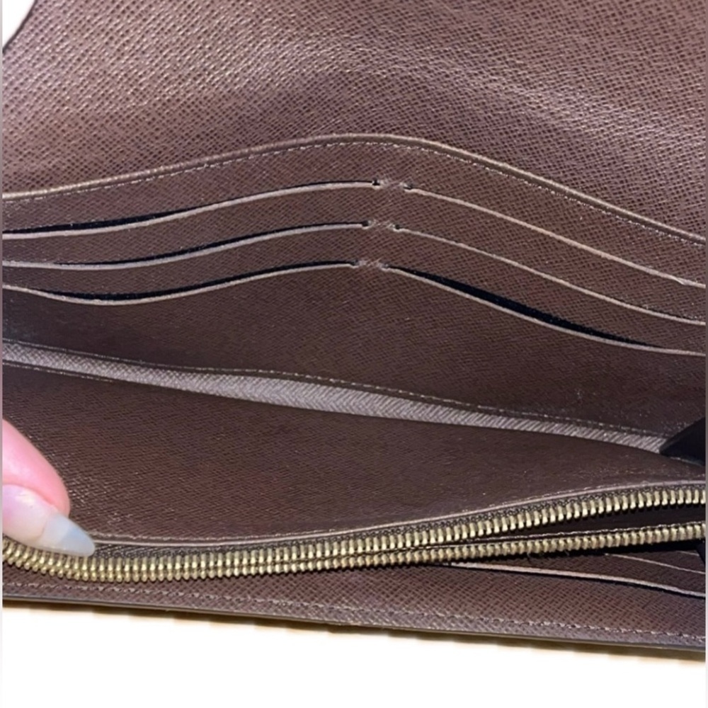Louis Vuitton Envelope Wallet Long Portefeiulle Sarah Brown Damier - Picture 12 of 14
